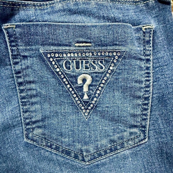 Vintage Y2K GUESS Medium Rise Skinny Jeans w/ Diamond Logo ✨ - Picture 2 of 8